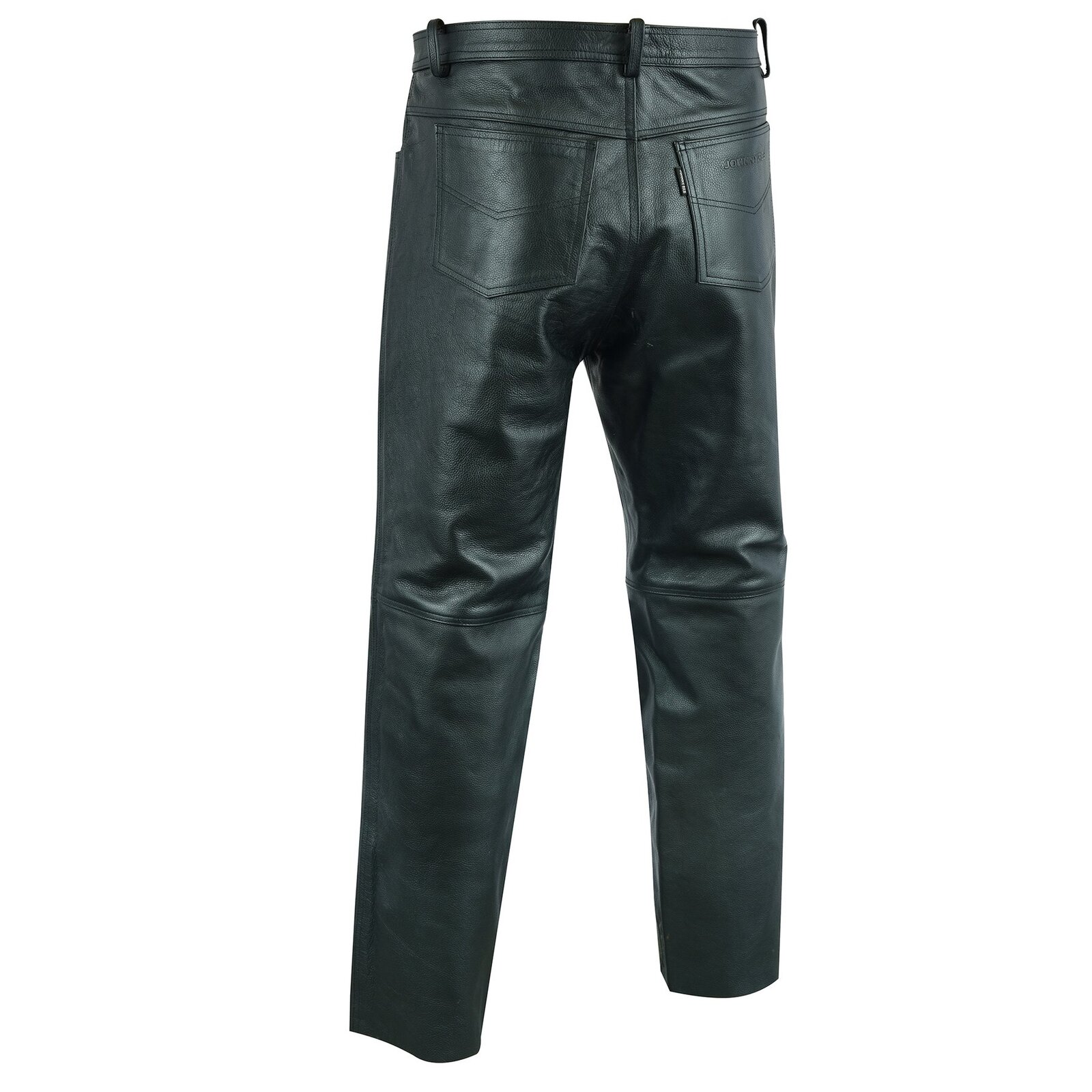 Johnny Reb Men's Oxley Leather Motorcycle Pants - Black