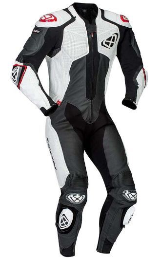 Ixon Vendetta Evo One Piece Motorcycle Racing Suit - Black/White
