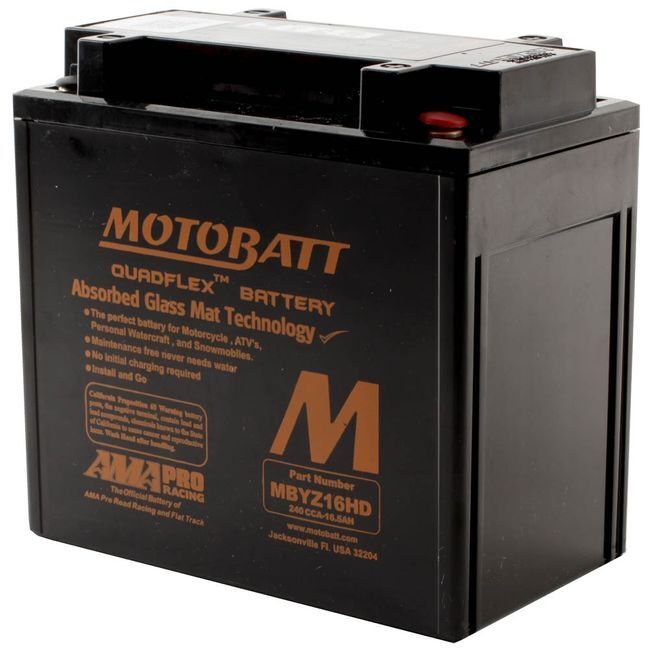 Motobatt MBYZ16HD 12V Battery For Kawasaki ZZR600 2004-2007