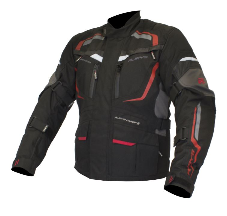 Rjays Voyager V Mens Motorcycle Textile Jacket -Black/Red