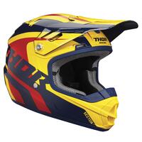 Thor Youth Sector Off Road Motorcycle Helmet - Navy/Yellow