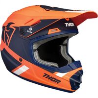 Thor Youth Sector Bomber Off Road Motorcycle Helmet - Orange/Navy