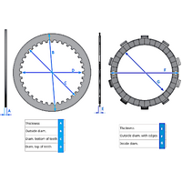 Clutch Kit Fibres GsxR750 2000-2003