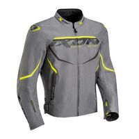 Ixon Men's Sprinter Waterproof Motorcycle Jacket - Grey/Bright Yellow