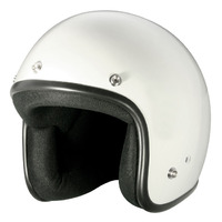M2R 225 With Peak Open Face Motorcycle Road Helmet - White XS