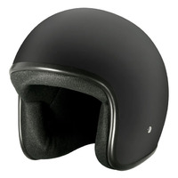 M2R 225 No Peak Open Face Motorcycle Road Helmet - Flat Black S