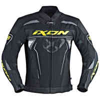 Ixon Frantic  Leather Jacket Black/Yellow