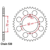 MTX 40T Kawasaki Rear Sprocket (476)