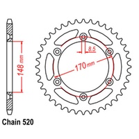 MTX 46T Suzuki Rear Sprocket (828)