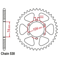 MTX 42T Kawasaki Rear Sprocket (481)