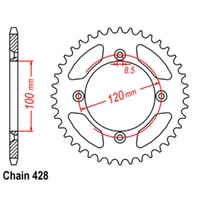 MTX 55T Suzuki/Yamaha Rear Sprocket (798)