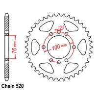 MTX 47T Suzuki Rear Sprocket (1825)