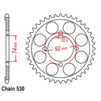 39T Rear Sprocket Steel For YAMAHA RD350 LC 80-82