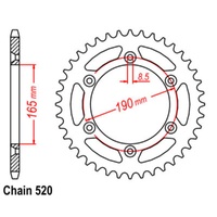 MTX 52T KTM Rear Sprocket (896)