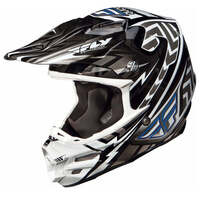 Fly F-2 Motorcycle Helmet Size:X-Small - Black/White