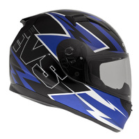 EVS Cypher Street Bolt Motorcycle Helmet Small - Black/Blue