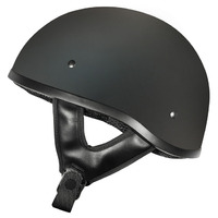 M2R Rebel Shorty No Peak Open Face Motorcycle Helmet - Matte Black