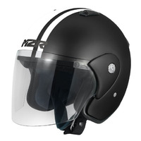 M2R 290 Urban PC-5F Open Face Motorcycle Helmet - Matte Black