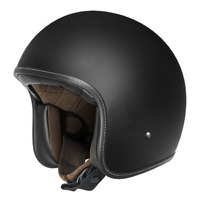 Drihm Base Open Face No Studs Motorcycle Helmet - Core Matte Black