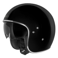 Drihm Highway Open Face Motorcycle Helmet - Black