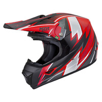 M2R X-Youth Thunder PC-1F Lightweight Motorcycle Road Helmet -Red YS