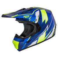 M2R X-Youth Thunder PC-2 Lightweight Motorcycle Road Helmet - Blue YS