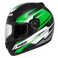 M2R M1 Chase PC-4F Lightweight Motorcycle Road Helmet - Green XS