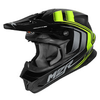 M2R EXO Edge PC-3 Motorcycle Helmet - Black/Hi-Vis