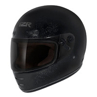 M2R Bolster F-9 Lightweight Motorcycle Road Helmet - Metallic Black S