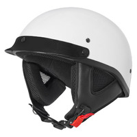 M2R ATV With Peak Open Face Motorcycle Helmet - White