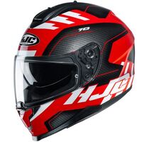HJC C70 Koro MC-1 Motorcycle Helmet - Red/Black/White