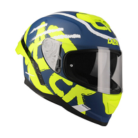 Lazer Rafale SR Street Motorcycle Helmet - Navy/Yellow Matte