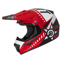 M2R X-Youth Chaser PC-1F Motorcycle Helmet - Red