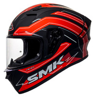 SMK Stellar Bolt Motorcycle Helmet - Black/Red/White