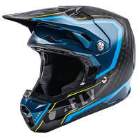 Fly Formula Carbon Axon Motorcycle Helmet - Black/Blue