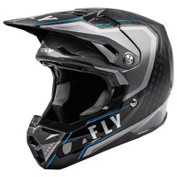 FLY Formula Carbon Axon Motorcycle Helmet - Black/Grey/Blue 