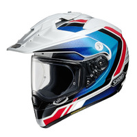 Shoei Hornet Adventure Sovereign TC-10 Motorcycle Helmet - Black/White/Blue/Red