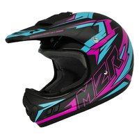 M2R Youth MX2 Junior Bolt  PC-7F Motorcycle Helmet - Pink/Blue/Black