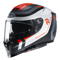 HJC RPHA 70 Carbon Reple MC-6HSF Motorcycle Helmet - Black/White/Red