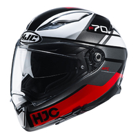 HJC F70 Tino MC-1 Motorcycle Helmet - Black/White/Red