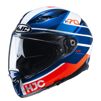 HJC F70 Tino MC-21 Motorcycle Helmet - White/Blue/Orange