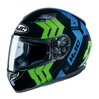 HJC CS-15 Martial MC-24 Motorcycle Helmet - Black/Blue/Green