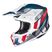 HJC I-50 Vanish MC-21SF Motorcycle Helmet - White/Dark Blue/Red