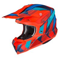 HJC I-50 Vanish MC-64HSF Motorcycle Helmet - Orange/Dark Blue/Blue