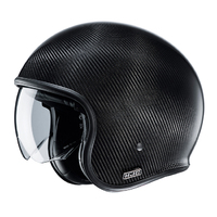HJC V30 Carbon Open Face Motorcycle Helmet - Solid Black