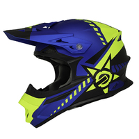 M2R EXO Unit Chaser PC-2F Motorcycle Helmet - Blue/Yellow/Black