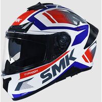 SMK Typhoon Thorn Motorcycle Helmet (MA136) - Matte White/Red/Grey