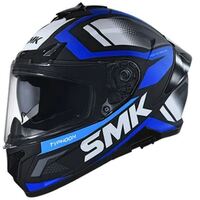 SMK Typhoon Thorn Motorcycle Helmet (MA251) - Matte Black/Blue/White
