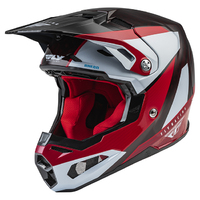 Fly Racing Formula Carbon Prime Motorcycle Helmet - Red/White/Red Carbon