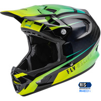 Fly Werx-R Mtb/Bmx Motorcycle Helmet LE Hi-Vis Teal Carbon/Yl